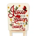 Christmas chair cover red buffalo plaid holiday dining room decor religious theme - 1-Piece / Style D