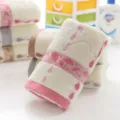 Baumwoll-Verdicktes Handtuch mit Regenschirm-Jacquard, weiches saugfähiges Gesichtstuch. - 3 Farben Zufällig