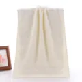 Weiches saugfähiges Baumwoll-Gesichtstuch in Creme für den täglichen Gebrauch zu Hause. - Handtuch "Silu" in Beige