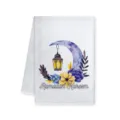 Serviette de cuisine en microfibre avec motif lune et lanterne pour déco Ramadan - Style F