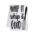 Asciugamano da cucina nero e bianco con stampa da forno e frusta, pz assorbente per piatti. - 40x60cm / Stile B