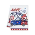 4th of July patriotic truck printed hand towel detail view, festive kitchen dish cloth decor - Style C / 40x60cm