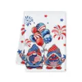 American Independence Day hand towel featuring cute gnomes, fireworks, and patriotic stars. - Style B / 40x60cm