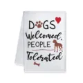 Pet lover kitchen hand towel with cute dog theme print, highly absorbent home dishcloth. - 40x60cm / Style D