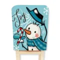 Fundas para sillas de navidad muñeco de nieve decoración festiva comedor invierno - 1 pieza / Estilo C
