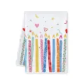 Asciugamano da cucina con stampa candele di compleanno panno assorbente festa - Lettera F