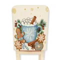 Fundas para sillas de Navidad con diseño de taza y jengibre para decoración festiva. - 1 pieza / Estilo B
