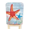 Funda de silla estilo oceano con estampado de estrella de mar, material de felpa suave, decoracion. - 1 pieza / Estilo D (Estrella de Mar)