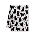 Asciugamano da cucina con motivo di sagome di cani e impronte di zampe, assorbente per la casa. - 40x60cm / Silhouette di Cane