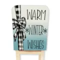 Fundas de silla de Navidad deseos de invierno copo de nieve cuadros decoración de comedor - 1 pieza / Estilo D