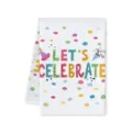 Asciugamano da cucina per festa di compleanno a pois colorati e telo assorbente - 40x60cm / Lettera A