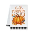 Canovaccio cucina zucca autunno microfibra quadri decorazione festa raccolto morbido - 40x60cm / Lettera D