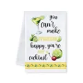 Asciugamano da cucina stampato con cocktail estivo e lime, telo decorativo per la casa. - 40x60cm / Modello C