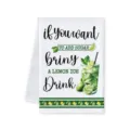 Asciugamano da cucina decorativo limone con stampa bevande e morbido tessuto di cotone. - 40x60cm / Modello D