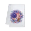 Panno da cucina in morbida microfibra con stampa floreale ad acquerello di luna etnica. - Stile A / 40x60cm