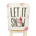 Christmas chair cover snowman pink winter holiday dining room home decor removable washable - Style F