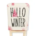 Fundas para sillas de Navidad lindo árbol rosa invierno vacaciones decoración hogar funda - 1 pieza / Estilo A