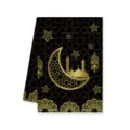 Strofinaccio da cucina in microfibra con elegante motivo di luna nera e dorata. - 40x60cm / Stile B