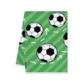 Soccer pattern absorbent kitchen dish towel, green sports themed cleaning rag for home use. - 40x60cm / Style A