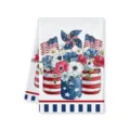 Amerikaanse Onafhankelijkheidsdag keukendoek rood blauw bloemen vlag theedoek vaatdoekje mooi - Stijl Q