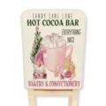 Christmas chair cover pink gingerbread house variant, festive dining room decor. - Style E