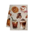 Serviette de cuisine motif café microfibre torchon absorbant imprimé pour cuisinière. - 40x60cm / Style D