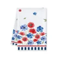 Rood blauwe bloemen keuken theedoek patriotische stijl zacht katoenen vaatdoek - Stijl M