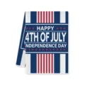 Amerikaanse Onafhankelijkheidsdag bedrukte keukenhanddoek rode blauwe vlag theedoek - Stijl H