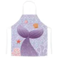 Meerjungfrau Schürze Lila Schuppen Küche Kochen Latzschürze Ärmellos Wasserdicht - Einheitsgröße Kinder / Stil A