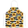 Cute sunflower printed kitchen apron, anti-fouling sleeveless cooking baking apron for home use. - Letter G