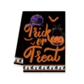 Halloween Kuechentuch Geschirrtuch mit Hexenhut und schwarzer Katze Kuerbis fuer festliche Tage. - 40x60cm / Stil A
