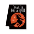 Halloween witch dish towel, black and orange spooky kitchen cloth for holiday cleaning. - 40x60cm / Style A
