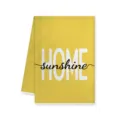 Gelbes Kuechentuch mit HOME sunshine Druck, saugfaehiges Baumwolltextil fuer die Heimdekoration. - 40x60cm / Stil D