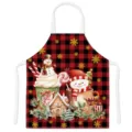 Weihnachten Karo Schürze Festlich Schneemann Küche Kochen Backen Party Latzschürze Geschenk - Stil H
