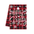 Canovaccio cucina Natale scozzese rosso nero decorazione tavola festiva tessile casa - 40x60cm / Stile C