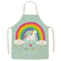 Süße Einhorn Regenbogen Küchenschürze zum Kochen und Backen im schönen Haushalt perfekt. - Einhorn 07