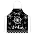 Christmas winter snowflake apron black and white kitchen cooking bib for home holiday baking style - Kids One Size / Style C