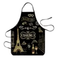Grembiule da cucina impermeabile per cottura al forno ristorante BBQ stile vintage dorato. - Taglia unica / Torre di Parigi 3