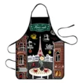 Grembiule da cucina impermeabile con illustrazione retro bar parigino per cottura - Taglia unica / Torre di Parigi 4
