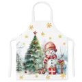 Weihnachtliche Küche Schürze Wasserdicht Schneemann Baum Backen Kochen Feiertag - Stil G