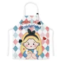 Alice in Wonderland cartoon apron kitchen cooking anti-stain sleeveless bib cute style - Kids' One Size (3-8 Years) with Adjustable Buckle / Blessing Design