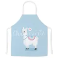 Cute llama print kitchen apron with adjustable straps, perfect for cooking, baking and cleaning. - Kids One Size / Style A
