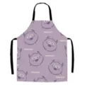 Cute cartoon monster print purple kitchen apron waterproof adult sleeveless neck hanging design - Dinosaur 105
