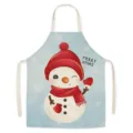 Christmas Snowman Apron Red Hat Cute Festive Kitchen Cooking Apron Adult Size - MisD002