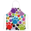 Bunte niedliche Pfotenabdruck Küchenschürze Detail, ideal zum Kochen, Backen und Reinigen. - Einheitsgröße / Stil A