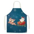Christmas cartoon apron kitchen cooking baking waterproof cute reindeer design fabric - MisD009