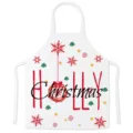 Christmas printed apron festive holiday kitchen cooking baking apron for adults and kids - One Size / White Background Christmas Baubles