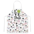Cute dog print sleeveless apron, anti-fouling kitchen cooking baking waist apron. - Style J