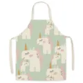 Süße Küchenschürze mit Einhorn-Druck und verstellbaren Trägern zum Kochen und Backen. - Einhorn 14