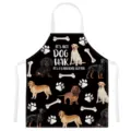 Süße Hunde Print Küchenschürze, lustiger Spruch ärmellose Kochschürze zum Backen kochen. - Einheitsgröße / Stil M